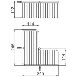 Полка угловая Gappo G332 хром